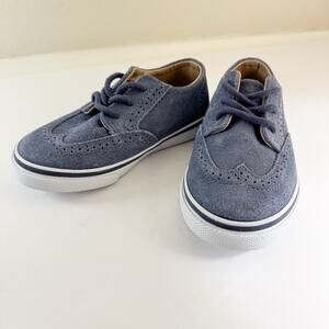 Janie and‎ Jack Suede Wingtip Sneaker Size 8 Vintage Indigo Boys Shoes